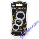 Cloud 9 Pro Sensual Silicone Cock Ring 3 Pack Clear