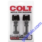 Colt Nipple Pro Suckers Black Clear Cal Exotics package