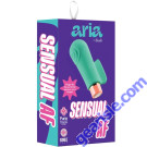Blush Aria Sensual AF Silicone Finger Vibrator Teal box