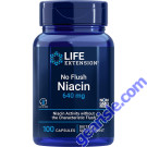 Life Extension Metabolism Health No Flush Niacin 640mg 100 Caps bottle