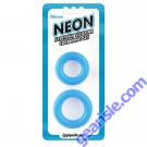 Neon Silicone Cock Ring Set Blue