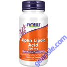 NOW Foods Alpha Lipoic Acid 250mg 120 Veg Capsules