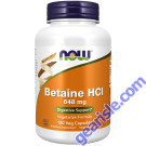 NOW Foods Betaine HCl 648mg 120 Veg Capsules