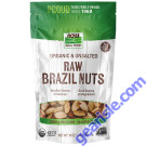NOW Foods Brazil Nuts Organic Raw & Unsalted 10 oz.