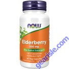 NOW Foods Elderberry 500mg 60 Veg Capsules