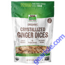 NOW Foods Ginger Dices Crystallized & Organic 16 oz.