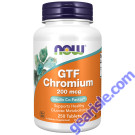 NOW Foods GTF Chromium 200mcg Yeast Free 250 Tablets