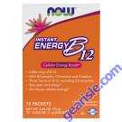 NOW Foods Instant Energy B-12 2000mcg 75 Packets