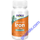 NOW Foods Iron 36mg Double Strength 90 Veg Capsules