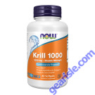 NOW Foods Krill 1000 Double Strength 1000mg 60 Softgels