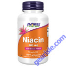 NOW Foods Niacin Vitamin B3 500mg 100 Veg Capsules