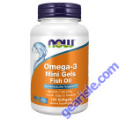 NOW Foods Omega-3 Mini Gels Fish Oil 180 Softgels