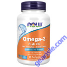 NOW Foods Omega-3 Enteric Coated Fish Oil 90 Softgels