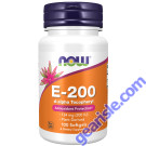 NOW Foods Vitamin E-200 D-Alpha Tocopheryl 100 Softgels