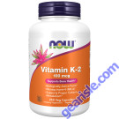 NOW Foods Vitamin K-2 Menaquinone 100mcg 250 Veg Capsules