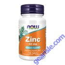 NOW Foods Zinc 50mg 100 Tablets