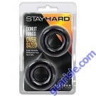 Blush Novelties Stay Hard Donut Rings Oversize Black