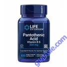 Life Extension 100 Vegetarian Caps Pantothenic Acid Vitamin B5 500mg bottle