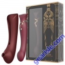 Zalo Queen Set G-spot PulseWave Vibrator with Suction Sleeve Wine Red