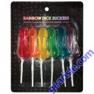 Rainbow Dick Suckers Assorted 6PK
