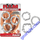 Beaded Cock Rings Clear Super Stretchy Ram