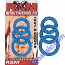 Silicone Ultra Cock Sweller Ring Blue RAM