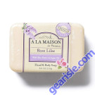 A La Maison Rose Lilac Moisturizing Hand Body 8.8 Oz Bar Soap front