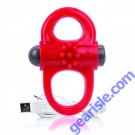 Charged Yoga Double Viberating Cock Ring Red ScreamingO