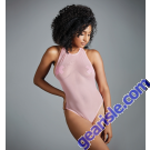 Adore Halter Teddy Pink One Size Sheer Mesh Sexy Lingerie Allure