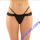 Fantasy Lingerie Posey Strappy Crotchless Lace Panty 