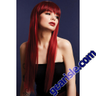 The Fever Jessica Wig True Blend Ruby Red Long Straight Cut 