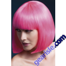 The Fever Elise Wig Sleek Bob Fringe Pink High Quality Wig Cap