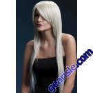 The Fever Amber Wig Long Straight Cut Feathered Fringe Blonde 