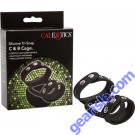 Cock Ring Silicone Tri-Snap C & B Cage Cal Exotics Novelties