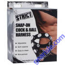 Strict Snap On Cock And Ball Harness
