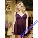 Dreamgirl 6218X Pleated Chiffon Babydoll and Thong