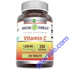 Vitamin C 1000 Mg 250 Tablets Healthy Aging Amazing Formulas