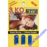 3 KO Blue Male Sexual Libido Enhancer 1000 mg 3 Pill 