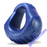 Oxballs Hung Padded Silicone Cock Ring Blue Balls