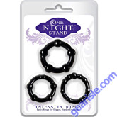 Evolved One Night Stand Intensity Cock Rings Black 3 Package