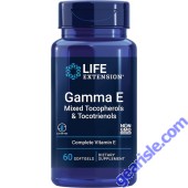 Life Extension 60 Softgels Gamma E Mixed Tocopherols Tocotrienols front