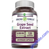 Grapeseed Extract 16,000 mg 240 Veggie Caps Amazing Formulas 