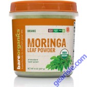 Moringa Leaf Powder 8 Oz Antioxidant Super Green BareOrganics
