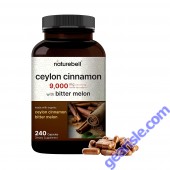 NatureBell Ceylon Cinnamon and Bitter Melon Capsules