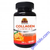 OKAY Gummies Collagen 100mg 60 Count Orange Flavor Hair Skin Support bottle
