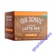 Organic coffee latte mix in a cup