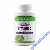 Bottle of organic vitamin C capsules