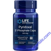 Life Extension Nerve Health Pyridoxal 5'-Phosphate 100 mg 60 Caps bottle