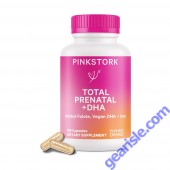 Pink Stork Prenatal Vitamins with DHA, Folate & Iron