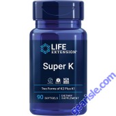 Life Extension Super K 90 Softgels Bone Heart Arterial Health bottle